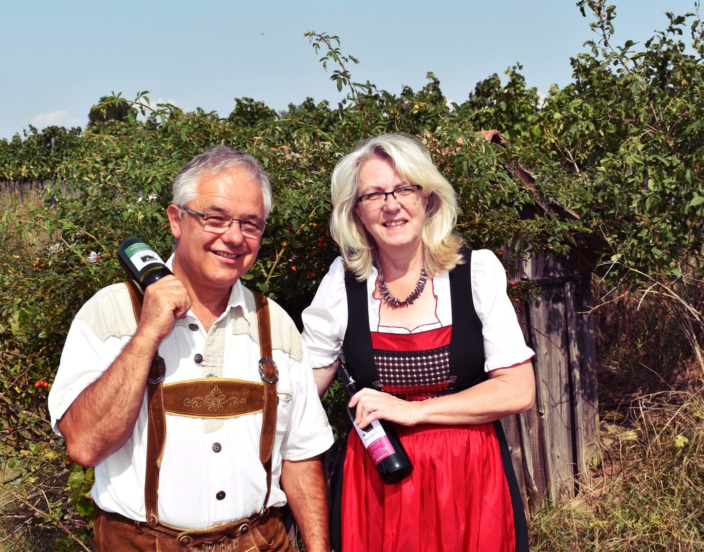 Franz und Maria Schober in ihrem Weingarten